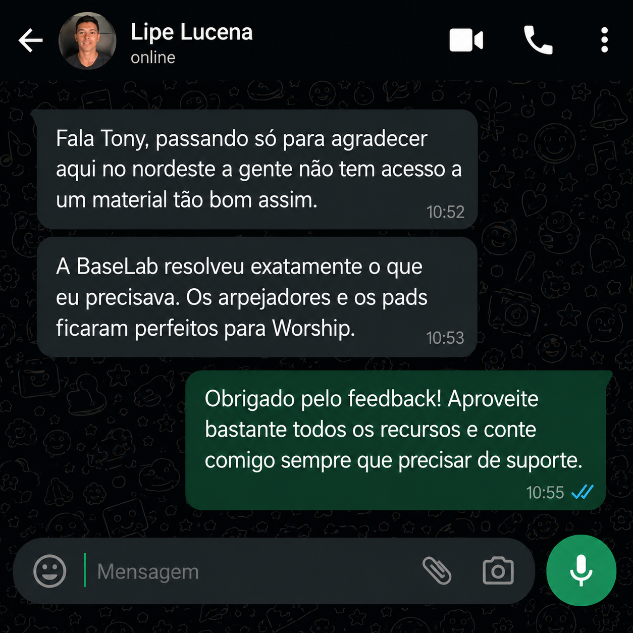 Espaço para depoimento 22