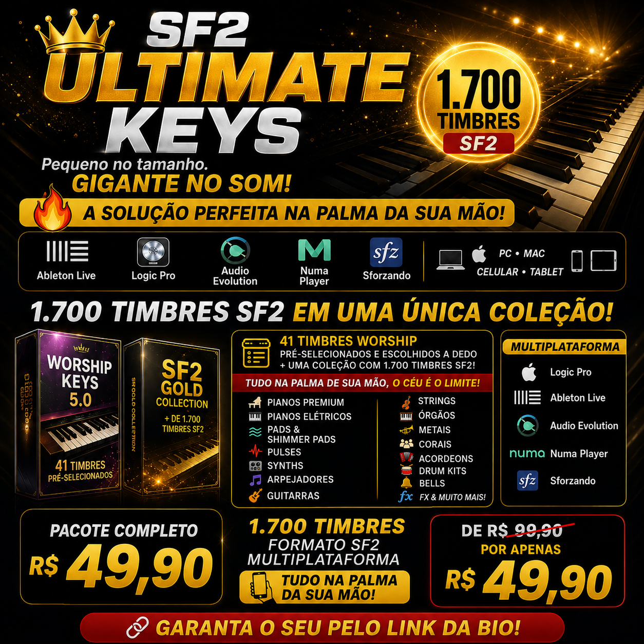 Ultimate Keys - SF2 - biblioteca de timbres SoundLab