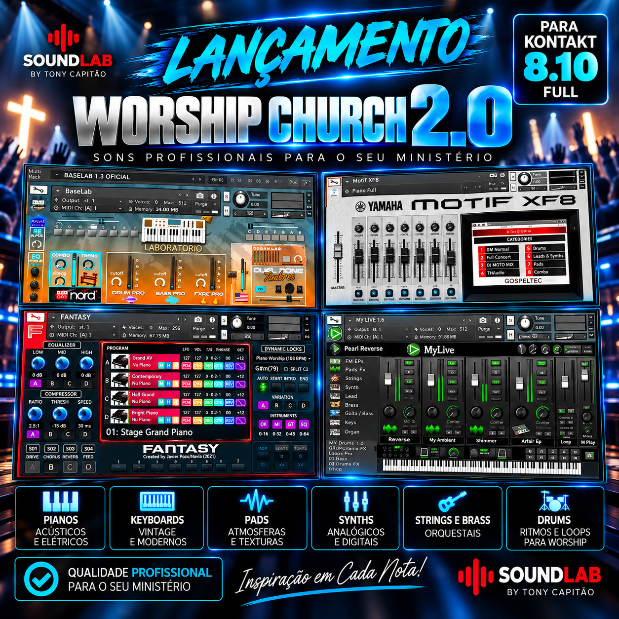 Worship Church 2.0 - pacote SoundLab